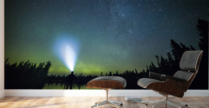 Northern Lights Over Boundary Waters Minnesota Wall Murals