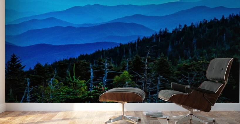 Blue Hour Over the Smoky Mountains Wall Murals