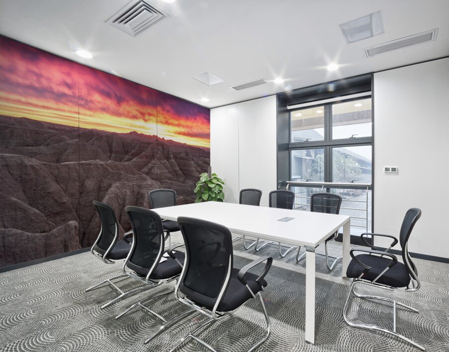 Sunrise Over The Badlands Wall Printing