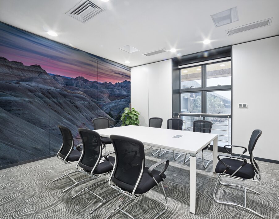 Sunset Over The Badlands Wall Printing