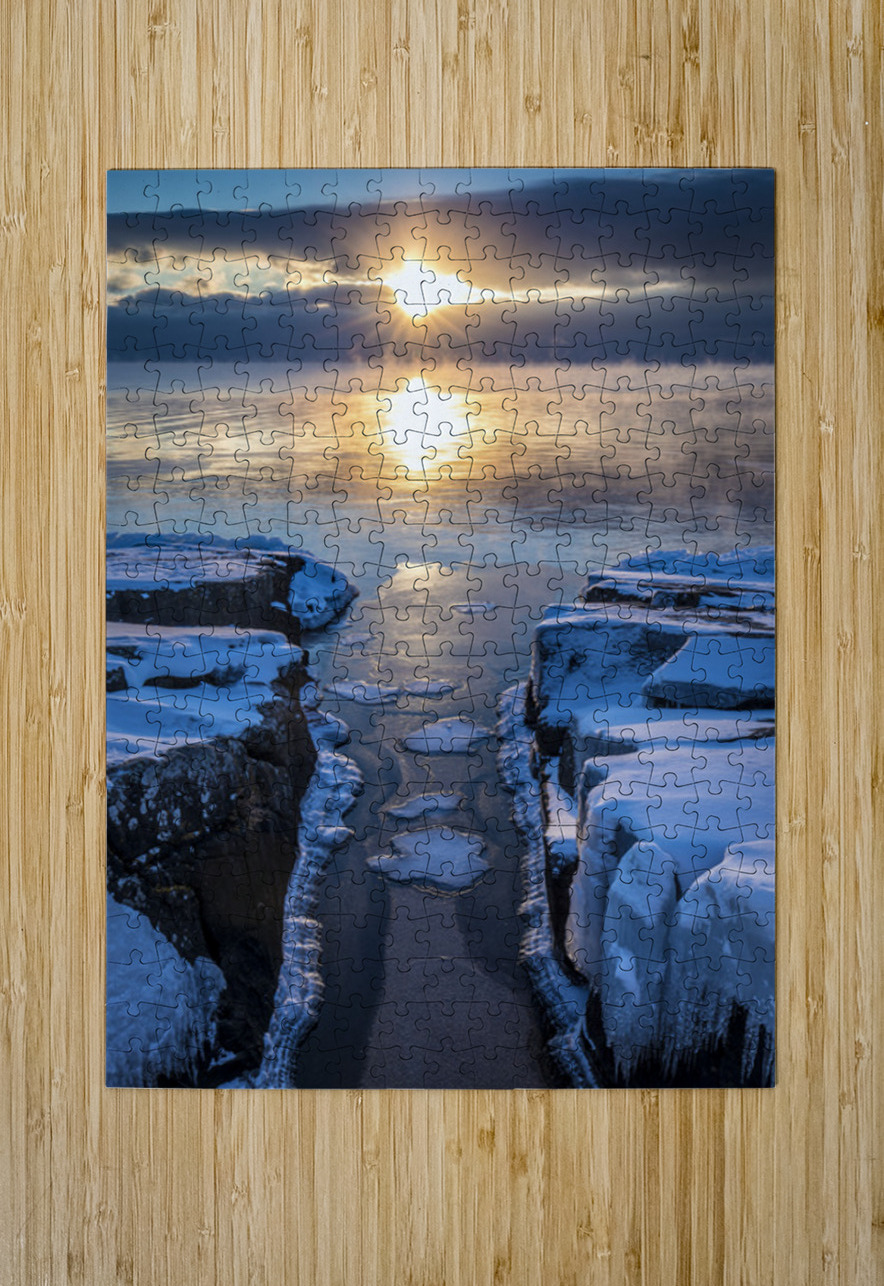 Winter Sunrise Over Lake Superior Kelley McClure Puzzle printing