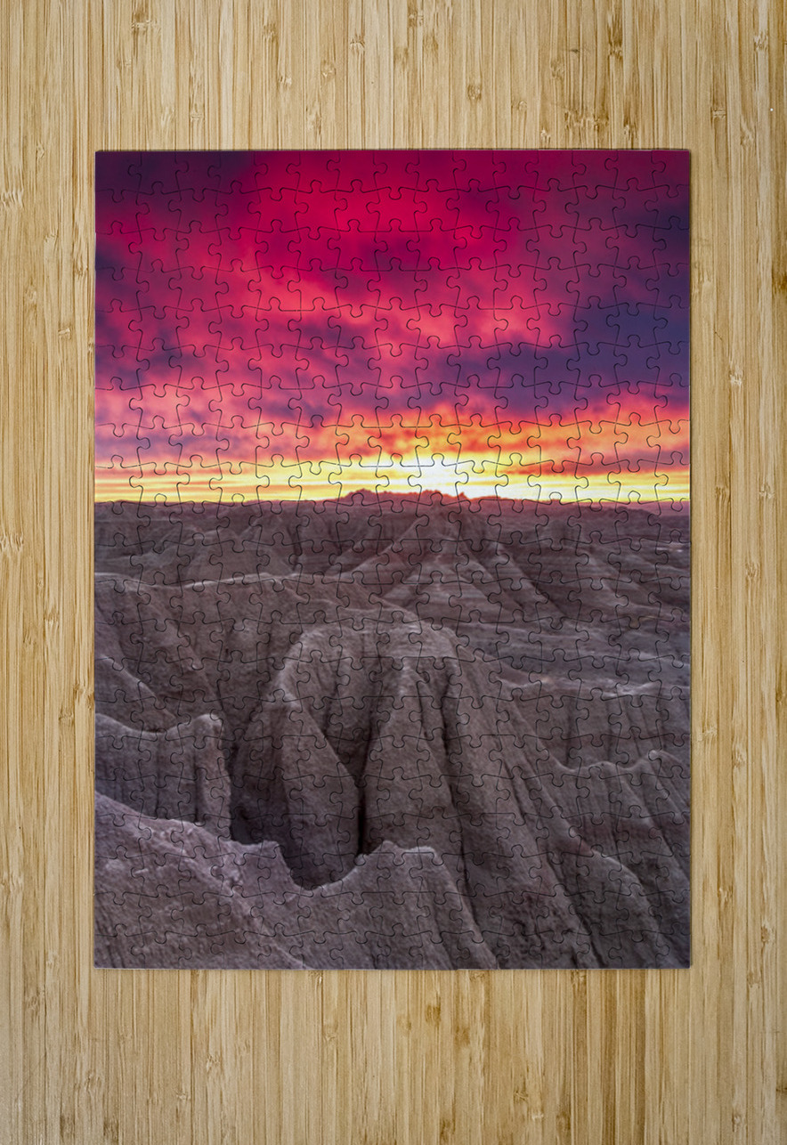 Sunrise Over The Badlands Kelley McClure Puzzle printing