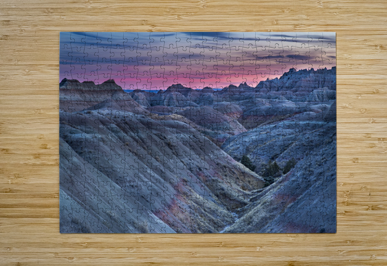 Sunset Over The Badlands Kelley McClure Puzzle printing