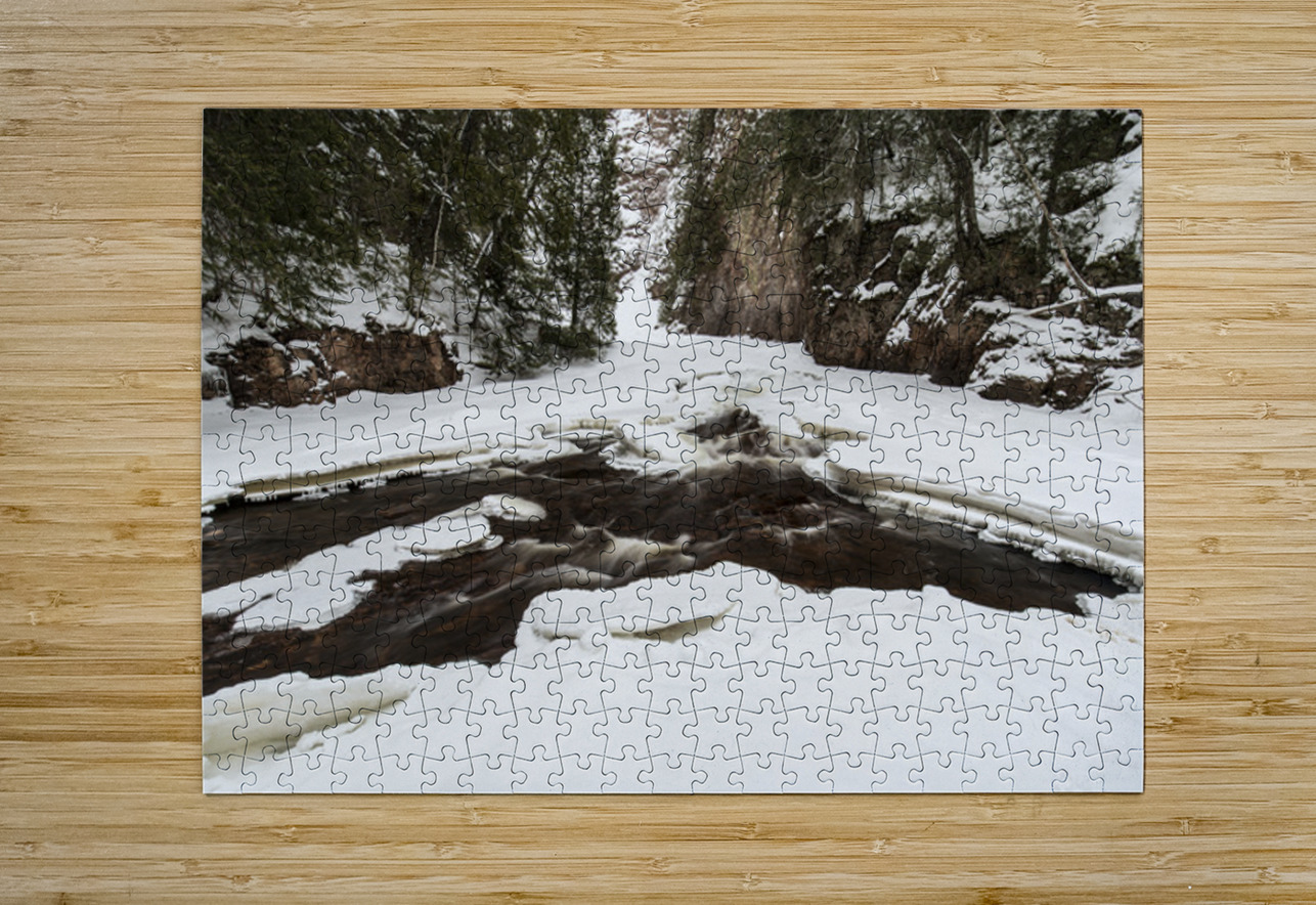 Winter Canyon on River Kelley McClure Puzzle printing