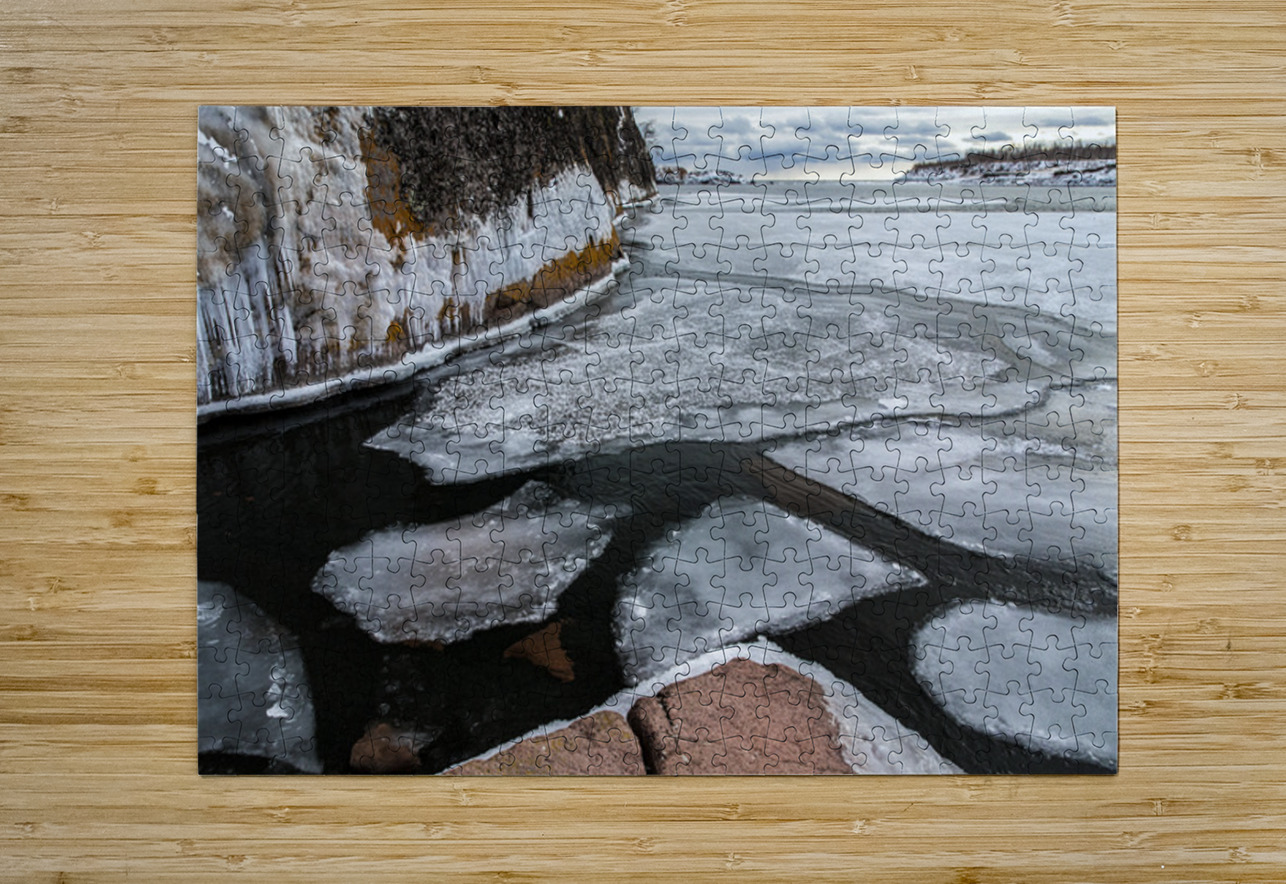 Pancake Ice on Lake Superior Kelley McClure Puzzle printing