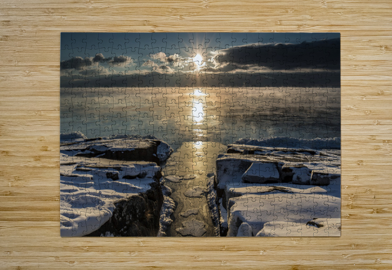 Lake Superior Winter Sunrise Art Kelley McClure Puzzle printing