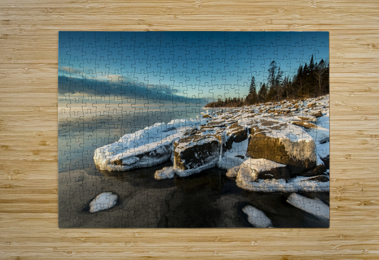 Rocky Lake Superior Sunrise Kelley McClure Puzzle printing