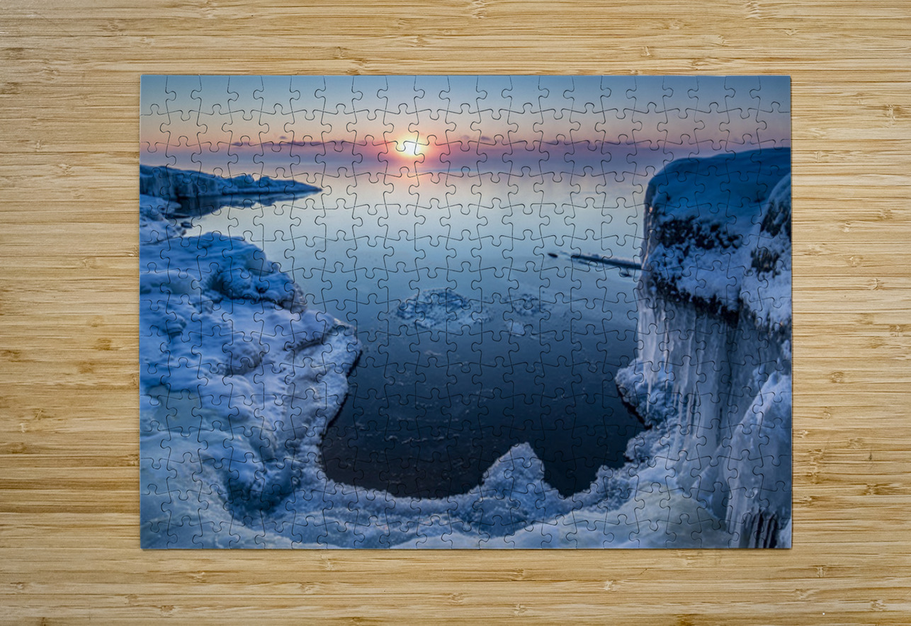Lake Superior Winter Sunrise Kelley McClure Puzzle printing