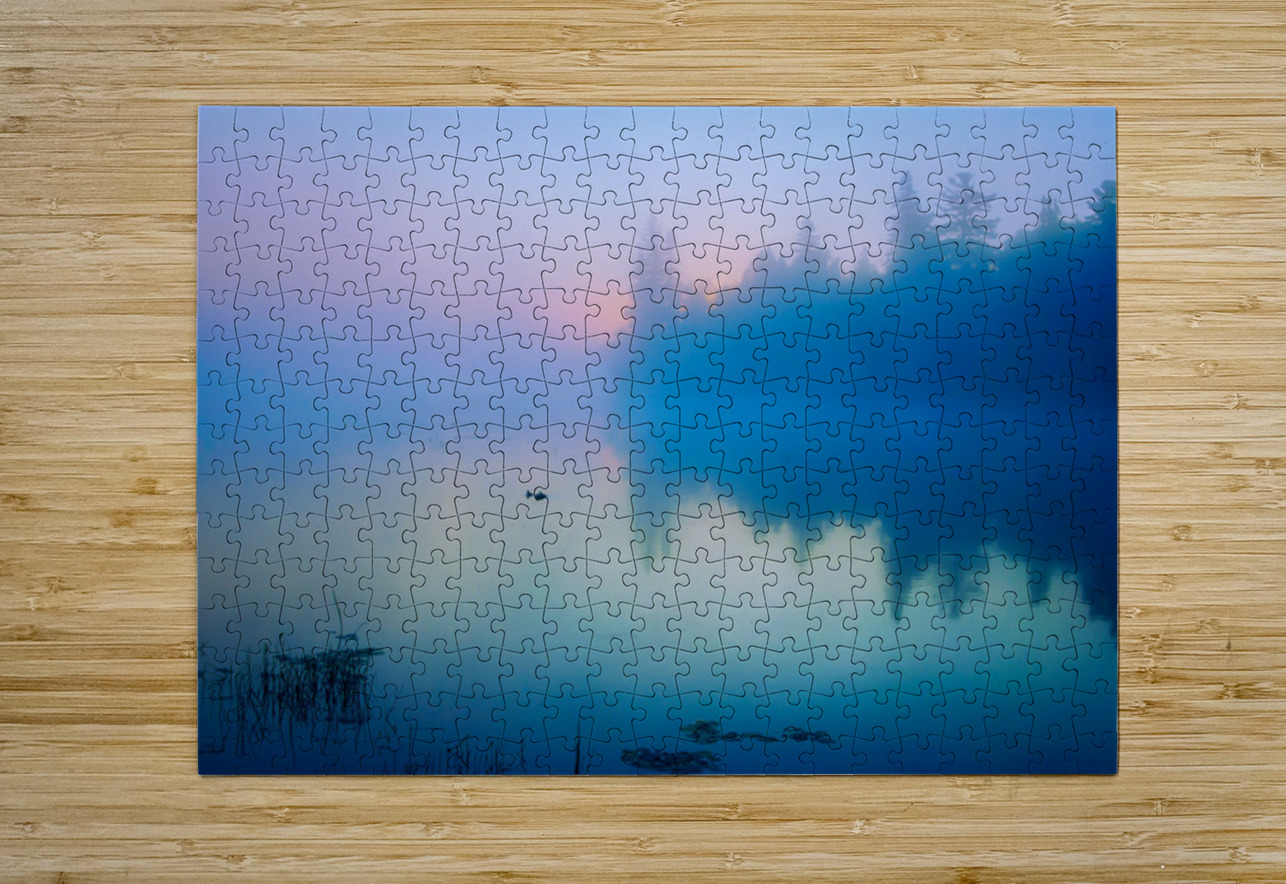 Foggy Sunrise Boundary Waters Minnesota Kelley McClure Puzzle printing