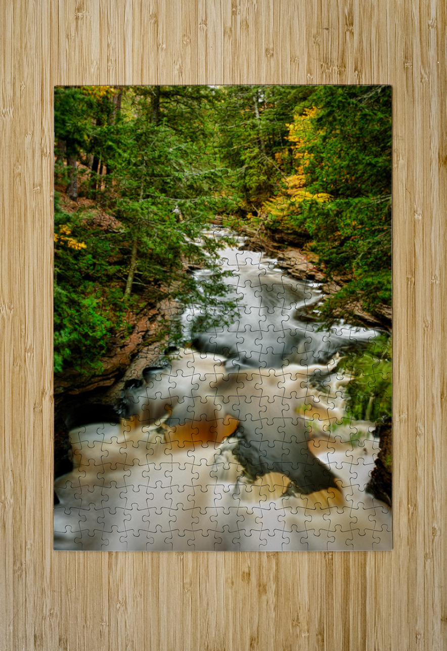 Presque Isle River Michigan Fall Kelley McClure Puzzle printing