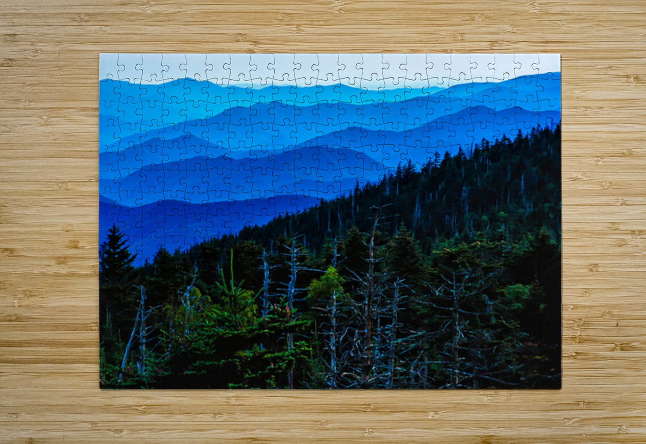 Blue Hour Over the Smoky Mountains Kelley McClure Puzzle printing