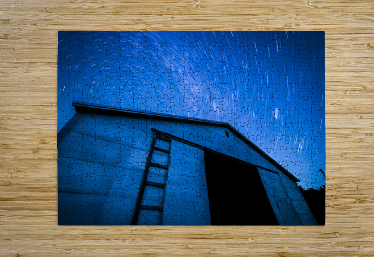 Star Trails over Farm Country Kelley McClure Puzzle printing