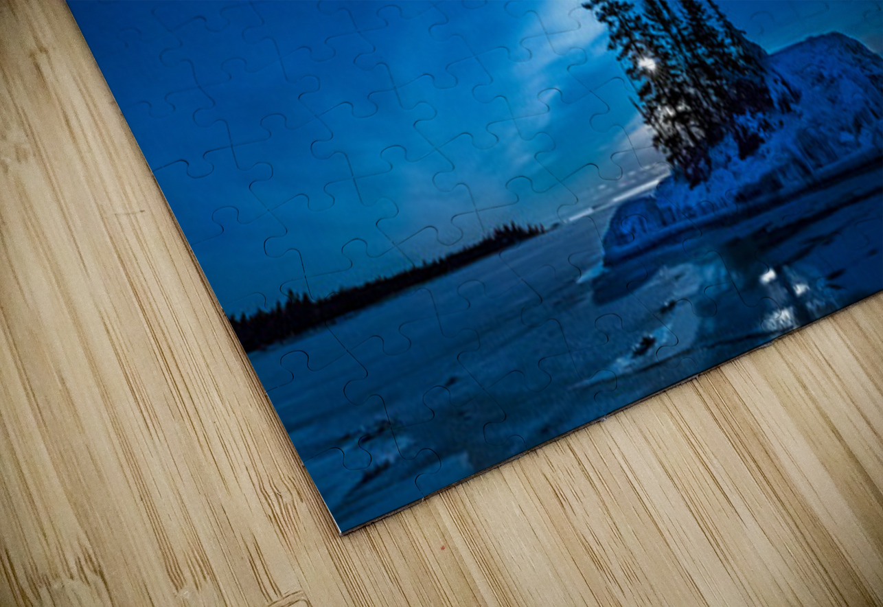 Moonrise Over Lake Superior Minnesota Kelley McClure Puzzle