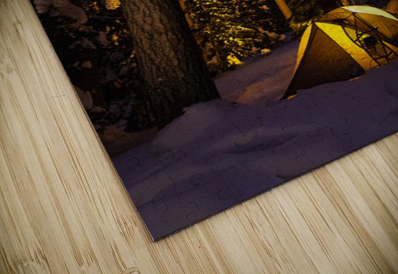 Minnesota Northwoods Winter Camping Kelley McClure Puzzle