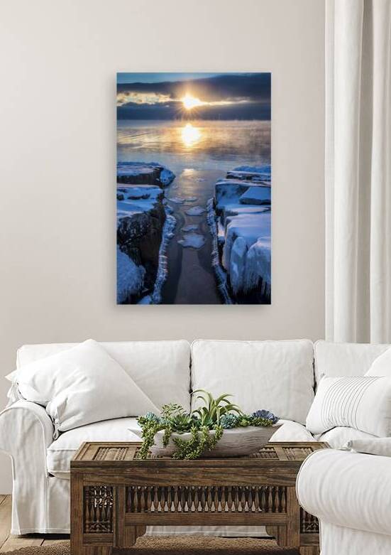 Winter Sunrise Over Lake Superior by Kelley McClure