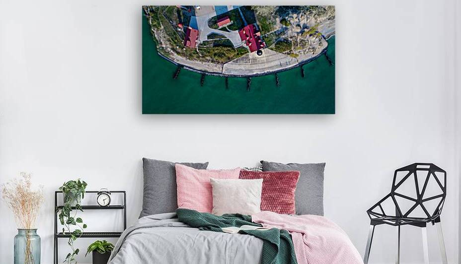 Point Betsie Michigan From Above by Kelley McClure