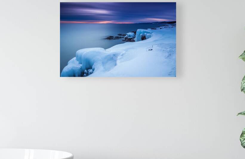 Minnesota Northshore Winter Sunset by Kelley McClure