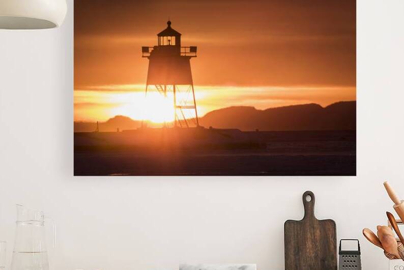 Grand Marais Minnesota Lighthouse Sunset by Kelley McClure