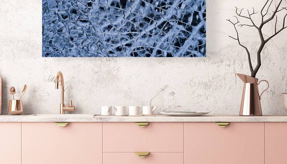 Aerial Icy Lake Superior Abstract by Kelley McClure