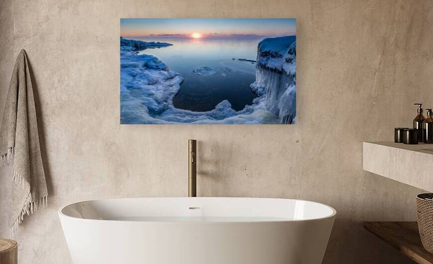 Lake Superior Winter Sunrise by Kelley McClure