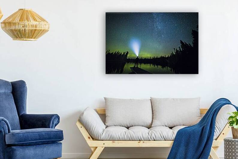 Northern Lights Over Boundary Waters Minnesota by Kelley McClure