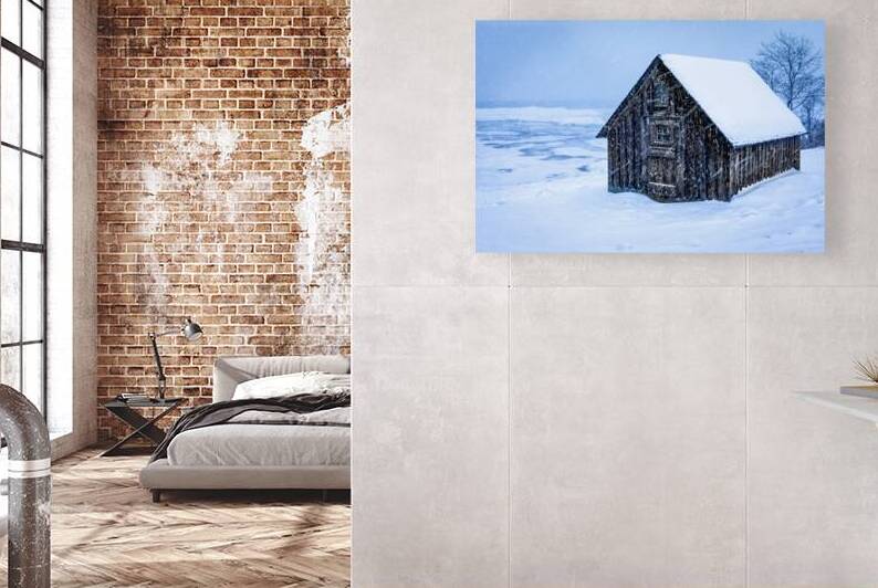 Barn Amongst a Minnesota Snowstorm by Kelley McClure