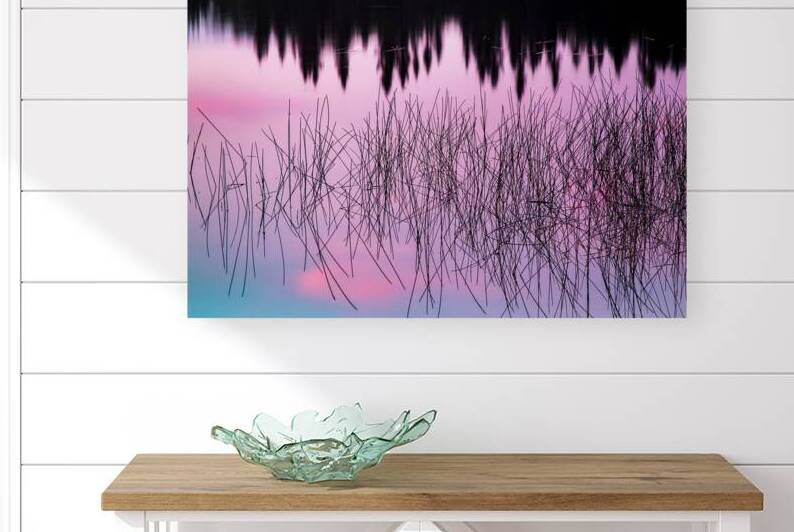 A Weedy Lake Abstract by Kelley McClure