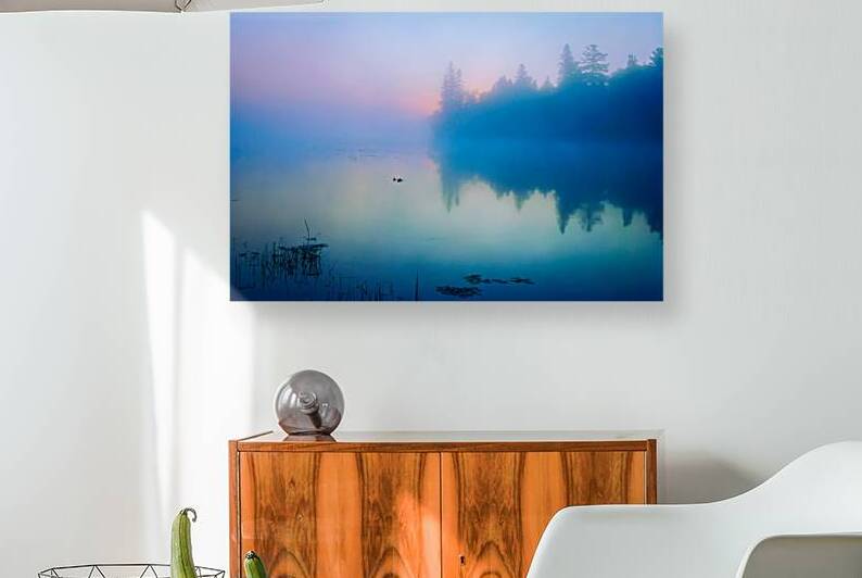 Foggy Sunrise Boundary Waters Minnesota by Kelley McClure